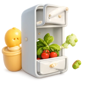 3D fridge illustration